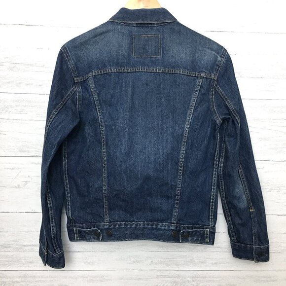 Levi's Women's Jean Jacket Dark Wash Trucker Jacket Cotton size Small - Picture 3 of 9